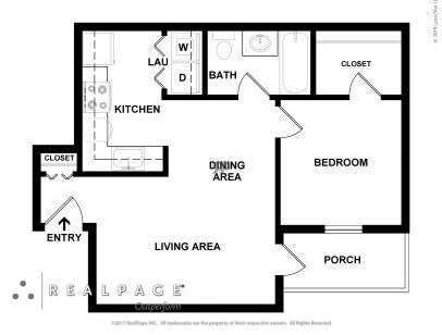 Lynmar Apartments - A60 - 1 bed - 1 bath - 632 sf