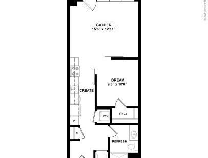 J Linea - JA04 - 1 bed - 1 bath - 612 sf