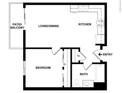 Pioneer Village Retirement Community - Jefferson - 1 bed - 1 bath - 548 sf