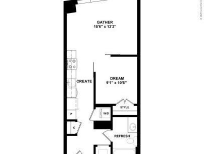 J Linea - JA05 - 1 bed - 1 bath - 580 sf