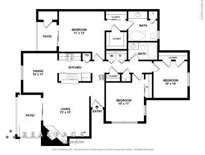 EPERNAY APARTMENTS - 3x2H - 3 bed - 2 bath - 1110 sf