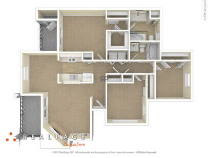 EPERNAY APARTMENTS - 3x2H - 3 bed - 2 bath - 1110 sf
