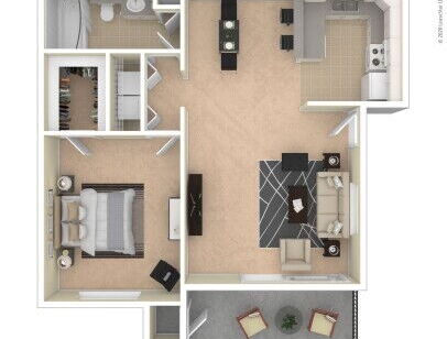 The Villas at Camino Bernardo - Palmilla - 1 bed - 1 bath - 703 sf