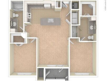 Orleans at Fannin Station - B1 - 2 bed - 2 bath - 1109 sf