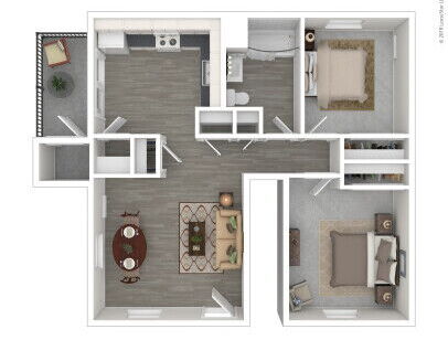 Parkview Place Apartments - 2 Bedroom (915) - 2 bed - 1 bath - 915 sf