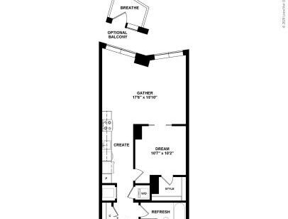 J Linea - JA03 - 1 bed - 1 bath - 681 sf