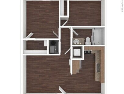 The Boulders - Silver - 2 bed - 1 bath - 682 sf