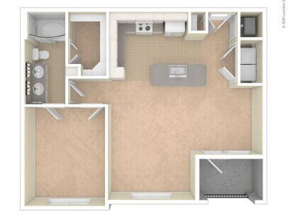 Orleans at Fannin Station - A3 - 1 bed - 1 bath - 818 sf