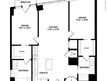 J Linea - D3 - 2 bed - 2 bath - 1082 sf