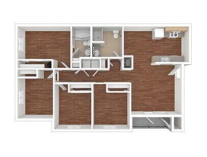 THE ORCHARD APARTMENTS - Braeburn - 4 bed - 2 bath - 1257 sf