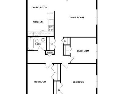 Harold House - Maple - 3 bed - 1 bath - 921 sf