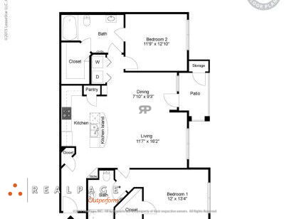 Red Oak Town Village - Water Oak - 2 bed - 2 bath - 1129 sf