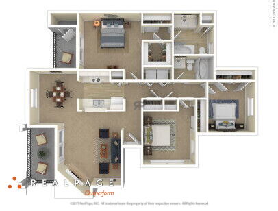 EPERNAY APARTMENTS - 3x2H - 3 bed - 2 bath - 1110 sf