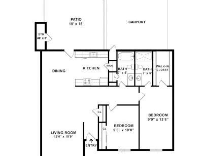 La Palmilla - Adobe Grande - 2 bed - 2 bath - 950 sf