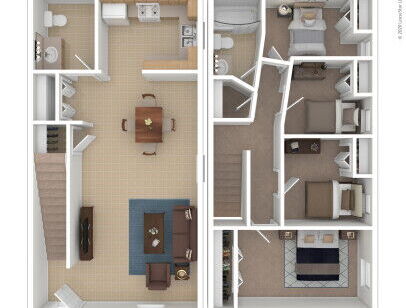 Mecca III - California Poppy - 4 bed - 2 bath - 1206 sf