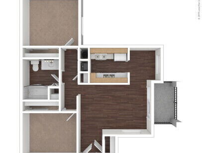 Cambridge Court Apartments - Ash - 2 bed - 1 bath - 942 sf