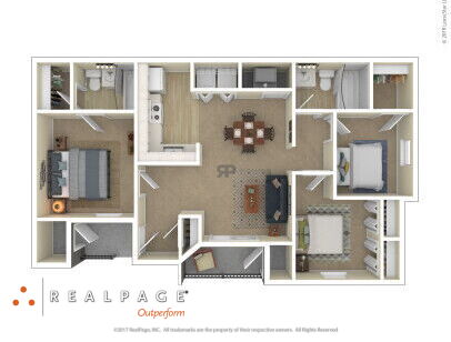 Lynmar Apartments - D60 - 3 bed - 2 bath - 1054 sf