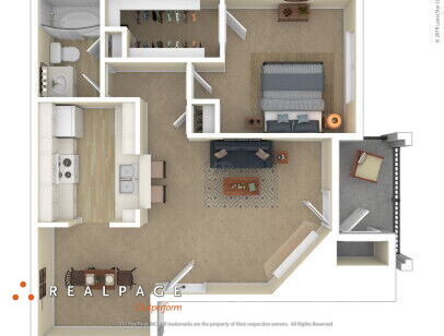 EPERNAY APARTMENTS - 1x1C - 1 bed - 1 bath - 662 sf