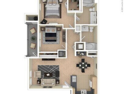 Pacific Landing - The Acacia - 2 bed - 2 bath - 1068 sf