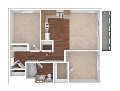 Pioneer Village Retirement Community - Monroe - 2 bed - 1 bath - 752 sf