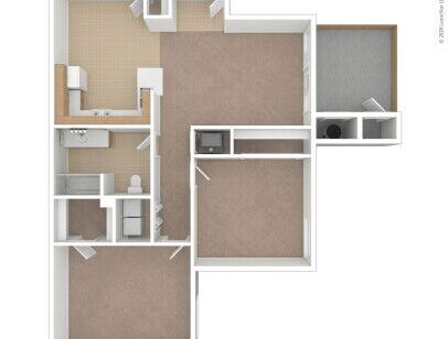 Maplewood - Aspen - 2 bed - 1 bath - 988 sf