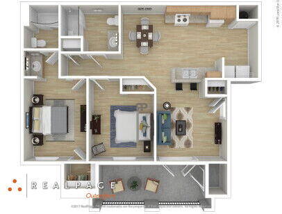 Madison Heights - 2 BD - 2 bed - 2 bath - 905 sf