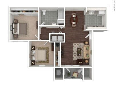 Quail Ridge Apartments - The Peak - 2 bed - 1 bath - 820 sf
