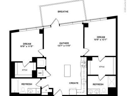 J Linea - D7 - 2 bed - 2 bath - 926 sf