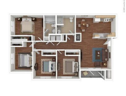 Stonewood Apartments - Rainier - 4 bed - 2 bath - 1178 sf