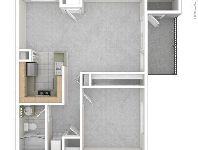 River Run Village - Plan 2 - 1 bed - 1 bath - 691 sf