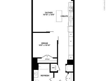 J Linea - JA10 - 1 bed - 1 bath - 708 sf