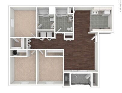 Quail Ridge Apartments - The Point - 3 bed - 2 bath - 1035 sf