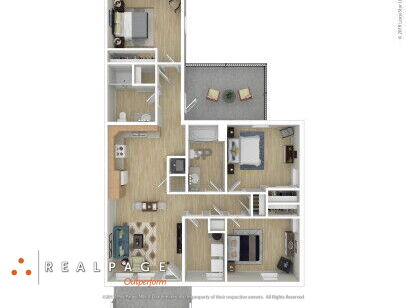 Coffelt-Lamoreaux - 3x2 - 3 bed - 2 bath - 825 sf