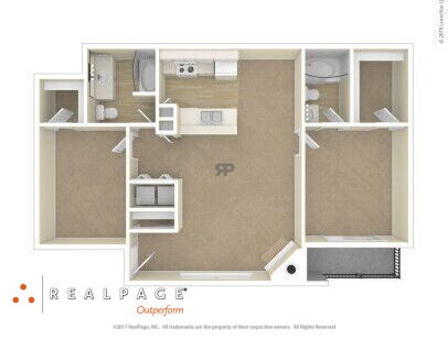 The Landings at Eagleridge Apartments - 2X2 P2 - 2 bed - 2 bath - 1028 sf