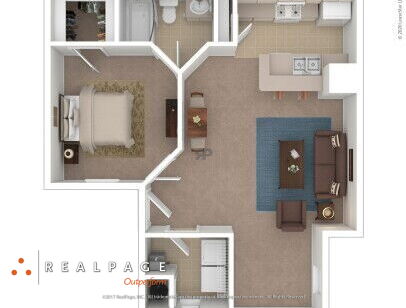 Watauga Woods Apartments - Maple - 1 bed - 1 bath - 698 sf