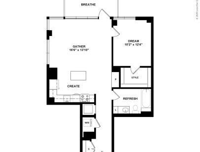 J Linea - A7 - 1 bed - 1 bath - 780 sf