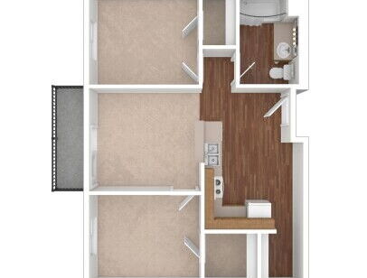 Pioneer Village Retirement Community - Adams - 2 bed - 1 bath - 749 sf