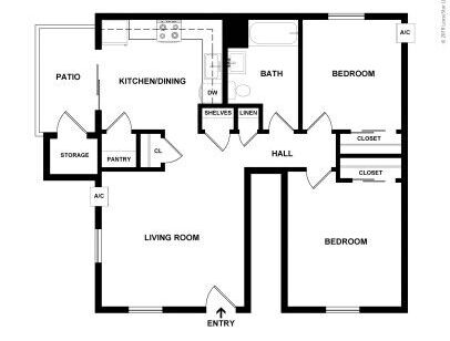 Parkview Place Apartments - 2 Bedroom (915) - 2 bed - 1 bath - 915 sf