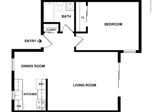 The Valley Apartments - One Bedroom - 1 bed - 1 bath - 700 sf
