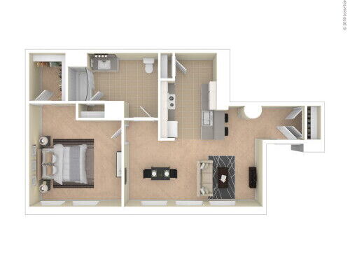 Landmark at Sibley Square - One Bedroom/One Bathroom - 1 bed - 1 bath - 630 sf