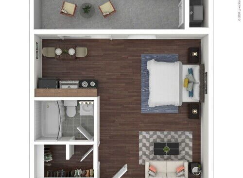 Sorrento: Beds - Studio: Baths - 1: SqFt Range - 491 to 491
