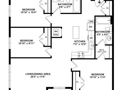 Station - 3 Beds, 2 Baths