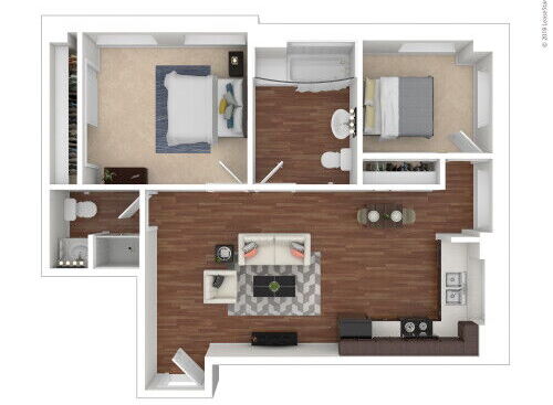 Medici Artist Lofts - Da Vinci - 2 bed - 2 bath - 815 sf