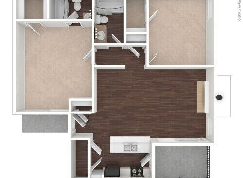 Spring Creek Apartments - Lantana - 2 bed - 2 bath - 1048 sf