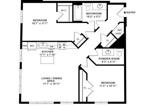 Ashton - 2 Beds, 1.5 Baths