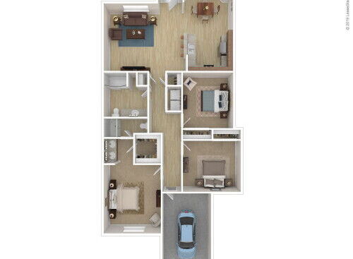 Coventry Cove - The Huntington - 3 bed - 2 bath - 1553 sf