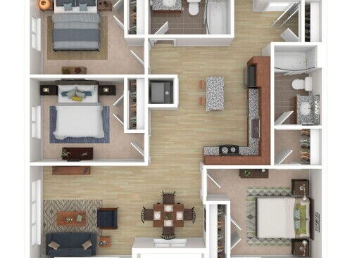 Station - 3 Beds, 2 Baths