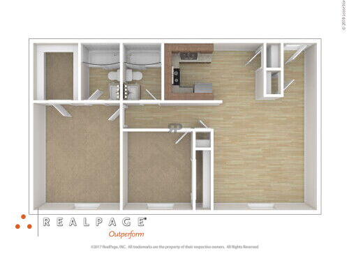 Woodfield Heights Apartments - Style GG - 2 bed - 2 bath - 1058 sf