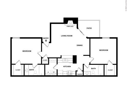 Creekside on the Green - 50% 2 Bed / 2 Bath - 2 bed - 2 bath - 950 sf