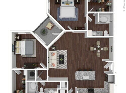 Executive: Beds - 2: Baths - 2: SqFt Range - 1149 to